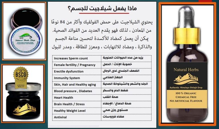 ماذا يفعل شيلاجيت للجسم؟ فوائد السلاجيت